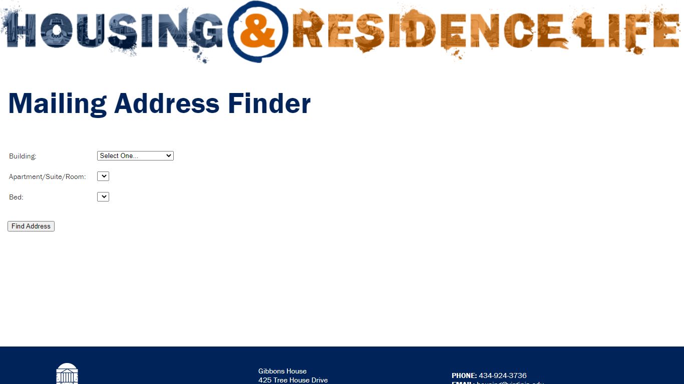 Mailing Address Finder - University of Virginia